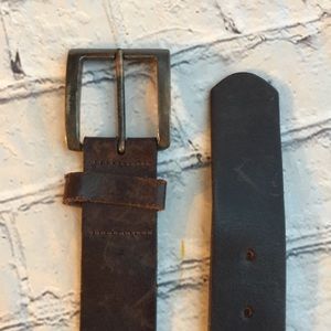 HIP WEAR ITALIAN LEATHER BROWN EMBROIDERED BELT L